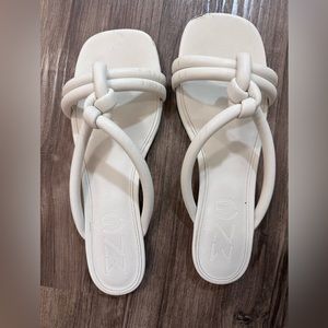 Mango white sandals